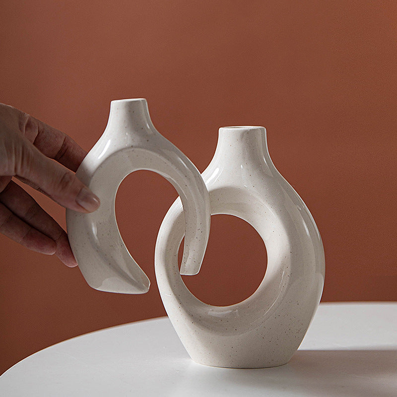 Nordic Ceramic Candle Holder – Snuggle Set or Donut Style