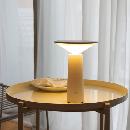 Tilted Shade Table Lamp – USB Rechargeable Bedside Light