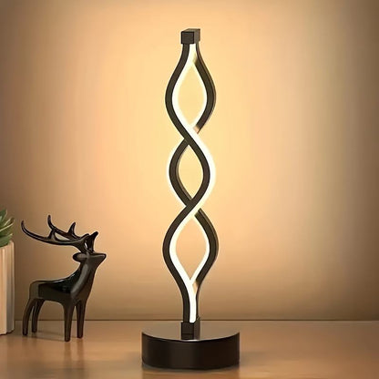 Sculptural Infinity LED Table Lamp – Rechargeable