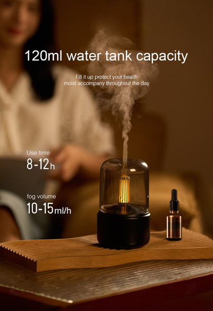 Candlelight Aroma Diffuser – USB Cool Mist Humidifier