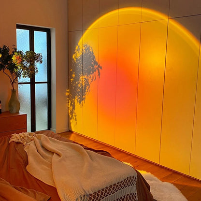 Sunset Projector Lamp – 16-Color RGB Halo Light with Remote & APP Control
