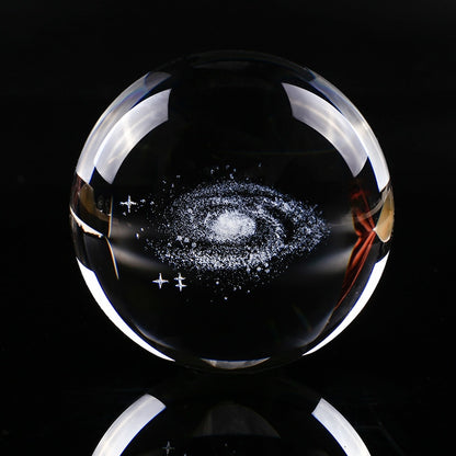 3D Laser Engraved Galaxy Crystal Ball – 6cm K9 Crystal Sphere with Display Base