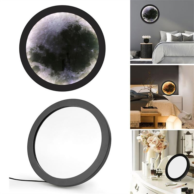 Moon Mirror LED Wall Light – Backlit Celestial Makeup Mirror