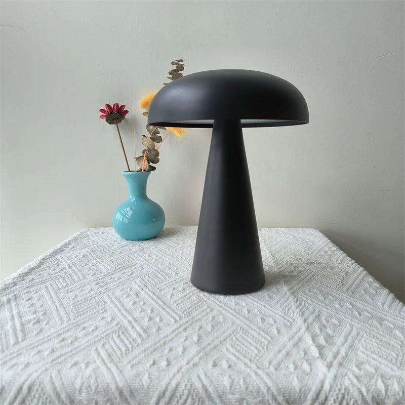 Mushroom Table Lamp – Rechargeable Touch Dimmer