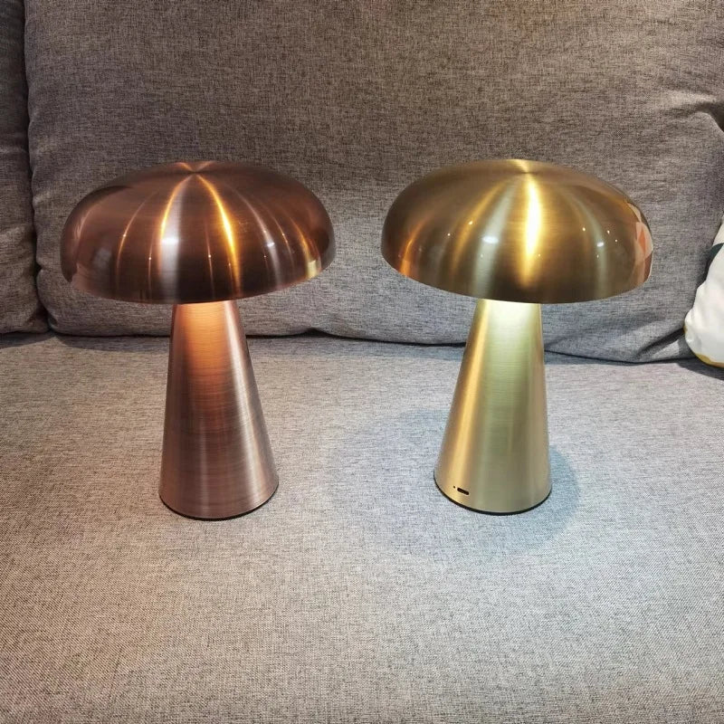 Mushroom Table Lamp – Rechargeable Touch Dimmer