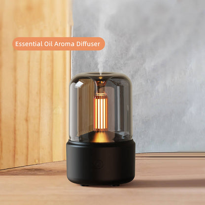 Candlelight Aroma Diffuser – USB Cool Mist Humidifier