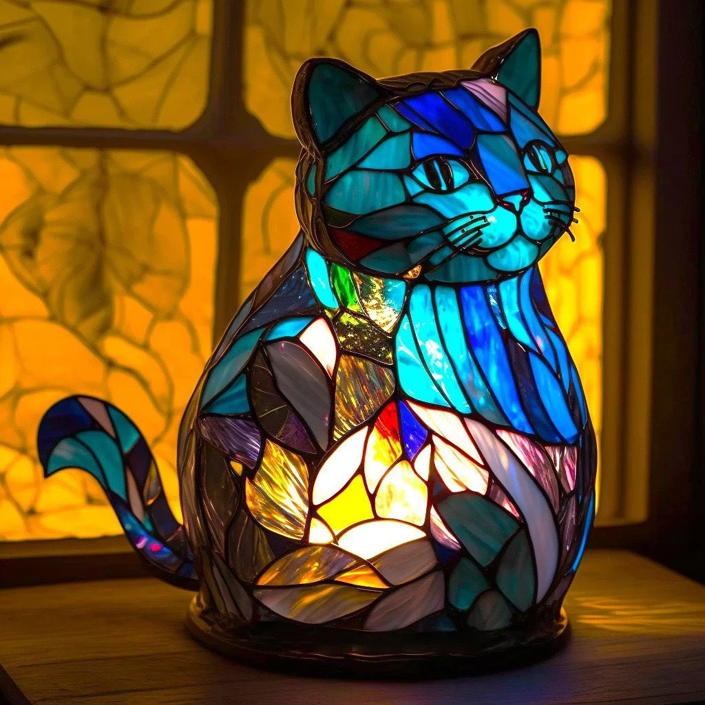 Stained Glass LED Animal Ornament – USB Ambient Light