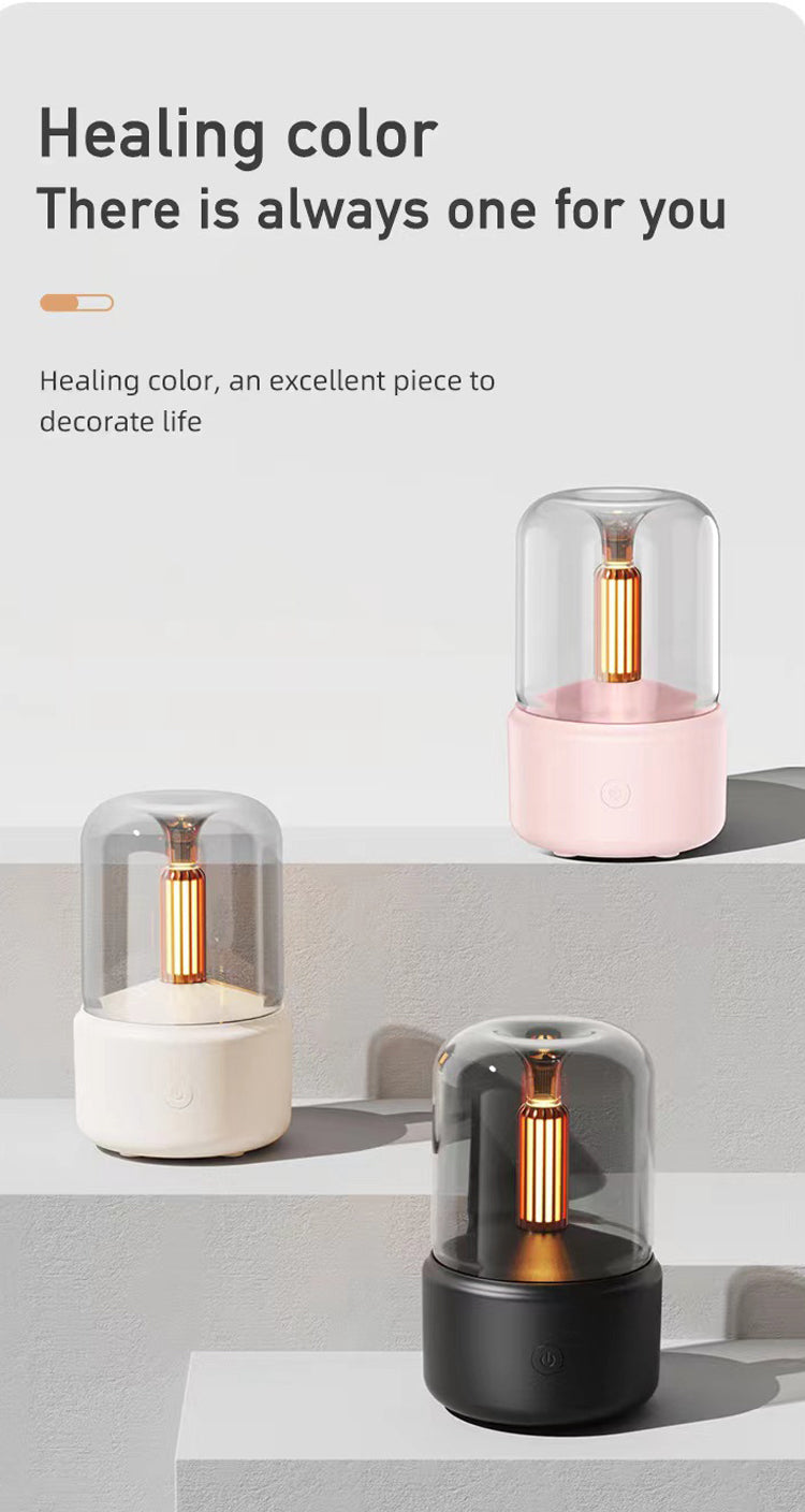 Candlelight Aroma Diffuser – USB Cool Mist Humidifier