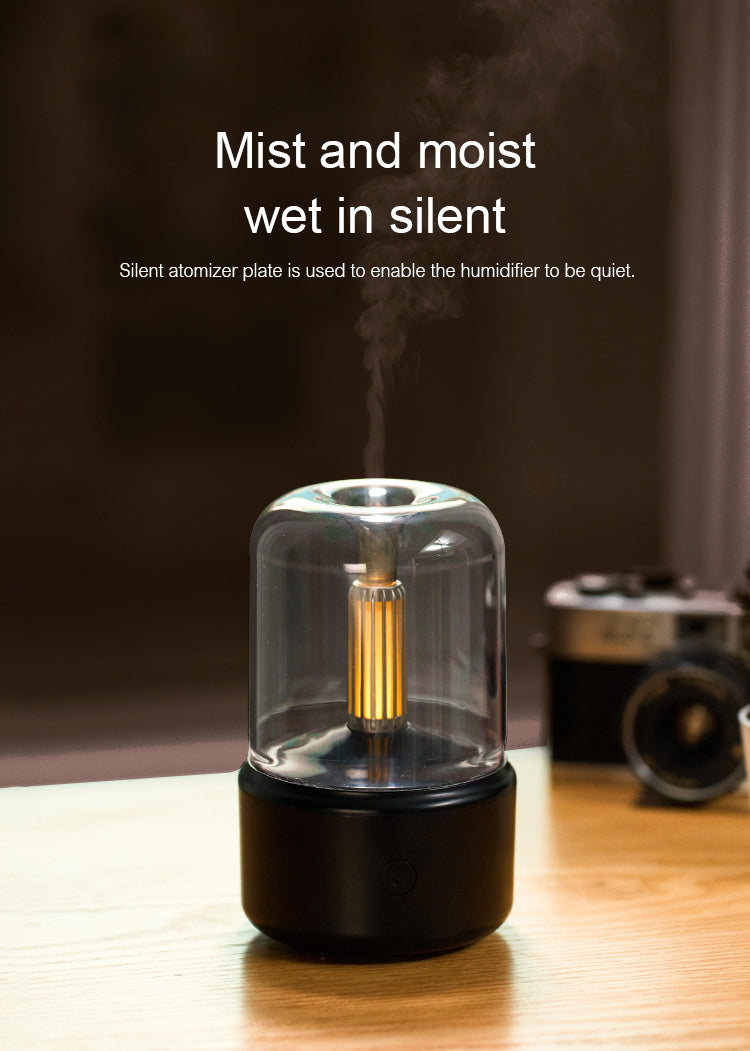 Candlelight Aroma Diffuser – USB Cool Mist Humidifier
