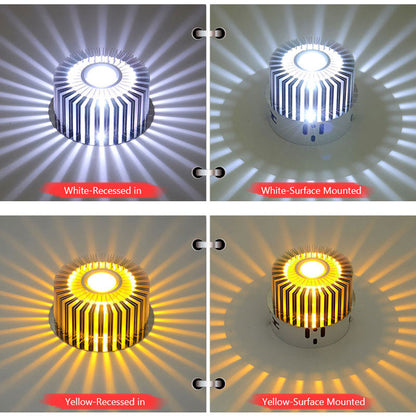 3W LED Wall Sconce – Recessed or Surface Mounted
