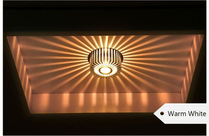 3W LED Wall Sconce – Recessed or Surface Mounted