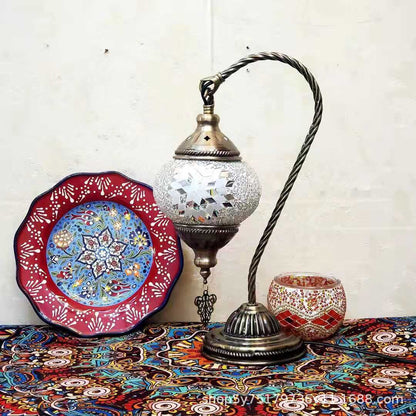 Turkish Mosaic Swan Neck Table Lamp