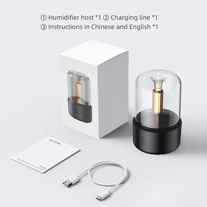 Creative Candle Light Aroma Diffuser – Flickering LED Flame & USB Cool Mist Humidifier
