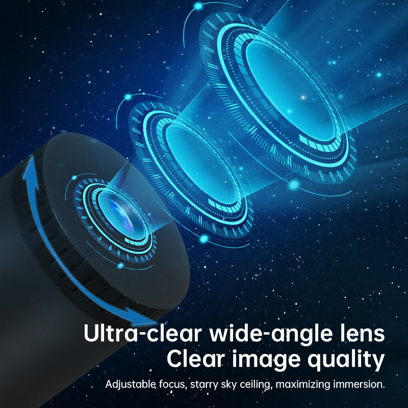 USB Galaxy Star Projector – Plug & Play with Interchangeable Moon & Milky Way Slides
