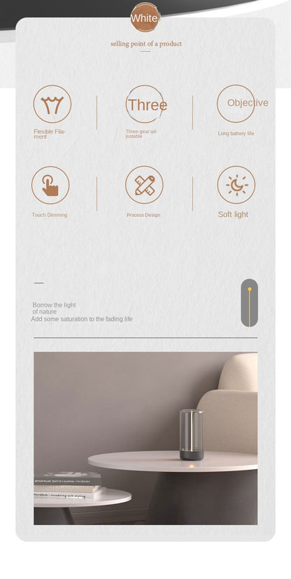Rechargeable Ambient Table Lamp – Touch-Controlled Portable Light