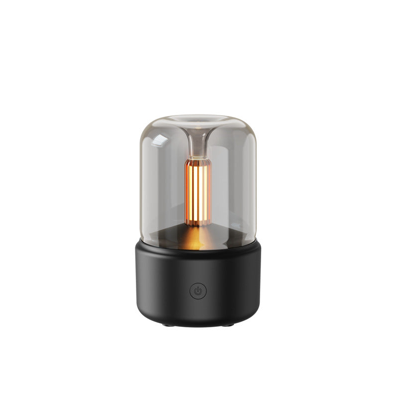 Creative Candle Light Aroma Diffuser – Flickering LED Flame & USB Cool Mist Humidifier