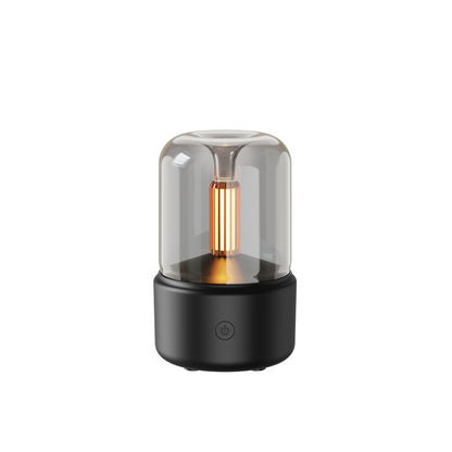 Creative Candle Light Aroma Diffuser – Flickering LED Flame & USB Cool Mist Humidifier