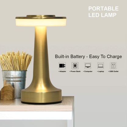 Retro Bar Table Lamp – Rechargeable Touch Dimmer Cordless Lamp