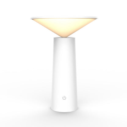 Tilted Shade Table Lamp – USB Rechargeable Bedside Light
