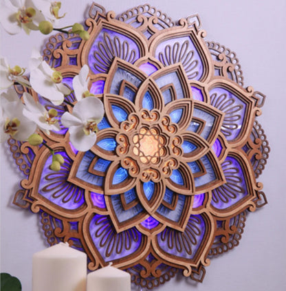 Illuminated Mandala Wall Décor – USB or Battery Powered