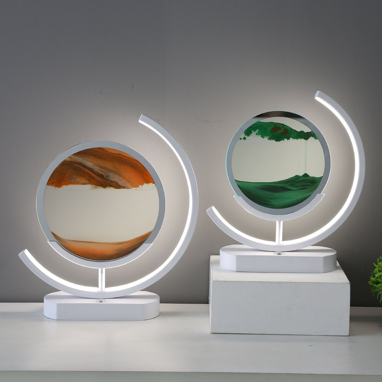 Sand Art Lamp – Moving Quicksand Painting with LED Halo Light