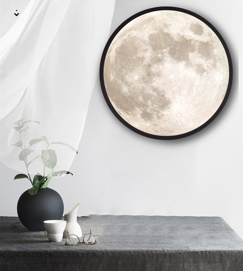Moon Mirror LED Wall Light – Backlit Celestial Makeup Mirror