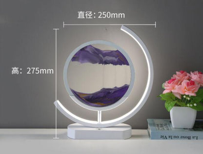 Sand Art Lamp – Moving Quicksand Painting with LED Halo Light