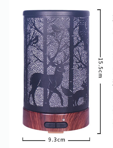 Dark Forest Deer Aroma Diffuser – Iron Art Night Light & Cool Mist Humidifier