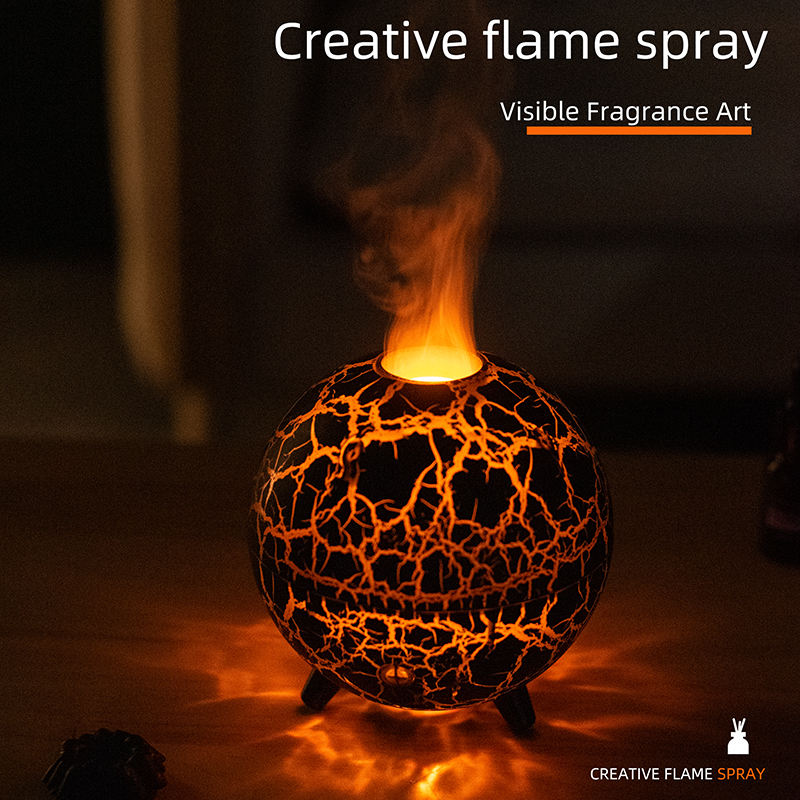 Lava Globe Aroma Diffuser – RGB Flame Ambiance & Cool Mist Humidifier