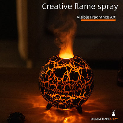 Lava Globe Aroma Diffuser – RGB Flame Ambiance & Cool Mist Humidifier