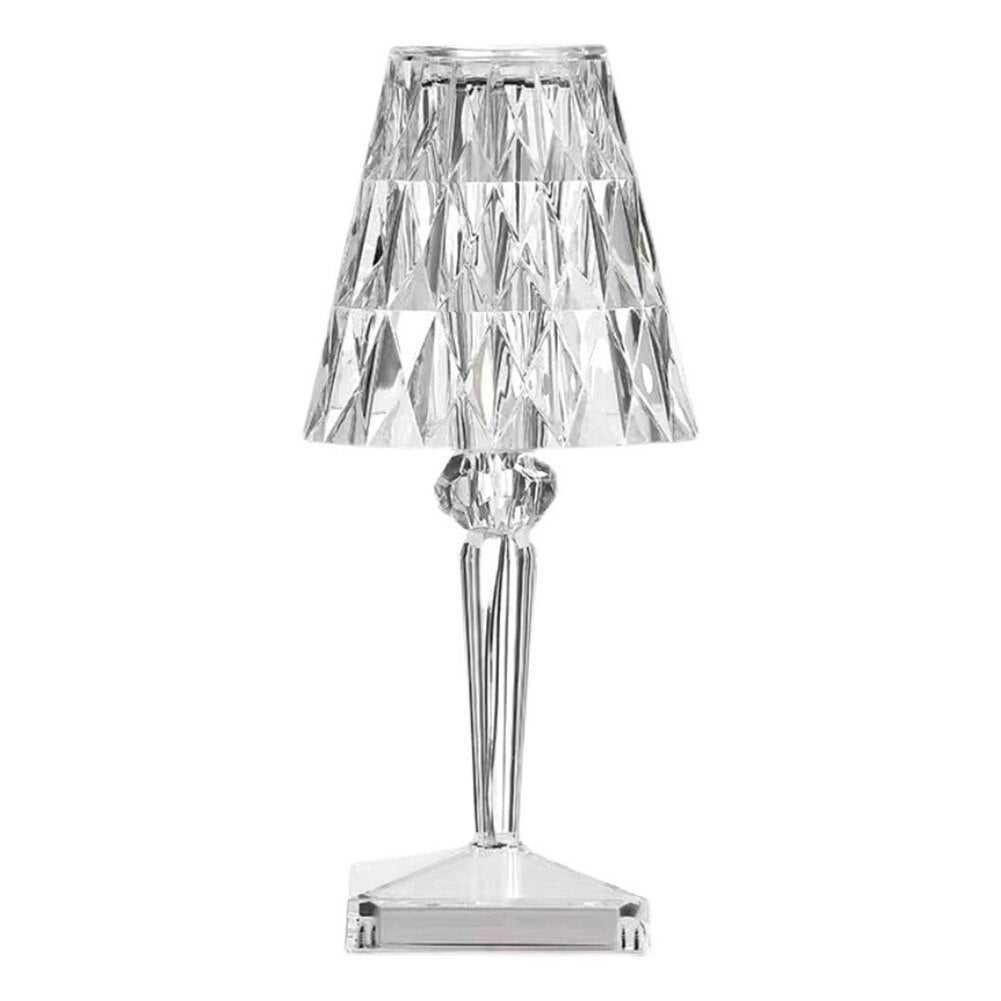 Prism Acrylic Table Lamp – Touch Sensor USB Rechargeable Bedside Light