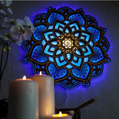 Illuminated Mandala Wall Décor – USB or Battery Powered