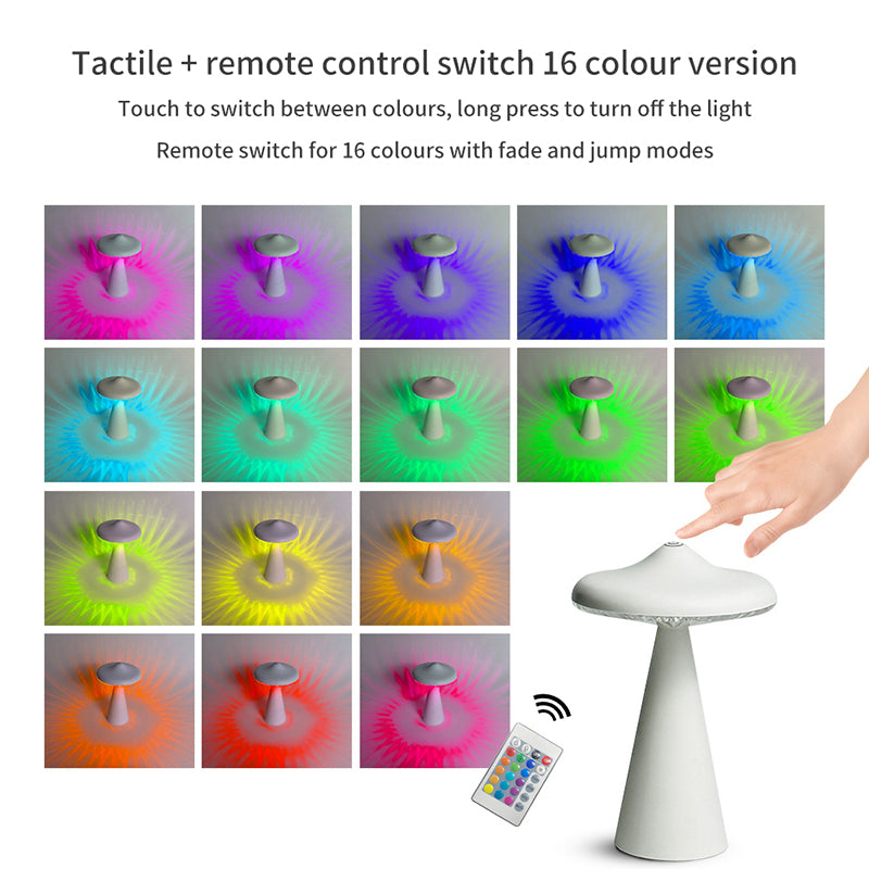 Mushroom Ambient Table Lamp – 3-Color or 16-Color Remote