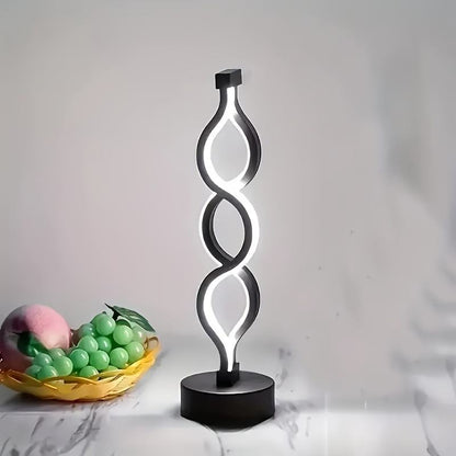 Sculptural Infinity LED Table Lamp – Rechargeable