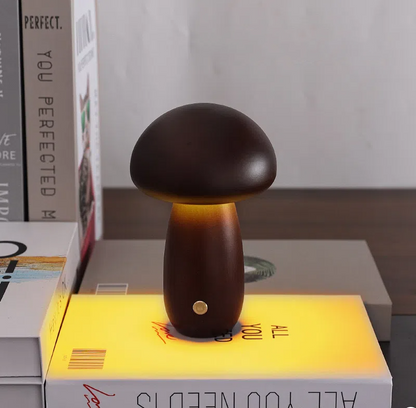 Rechargeable Mushroom Table Lamp – Touch-Controlled Ambient Light