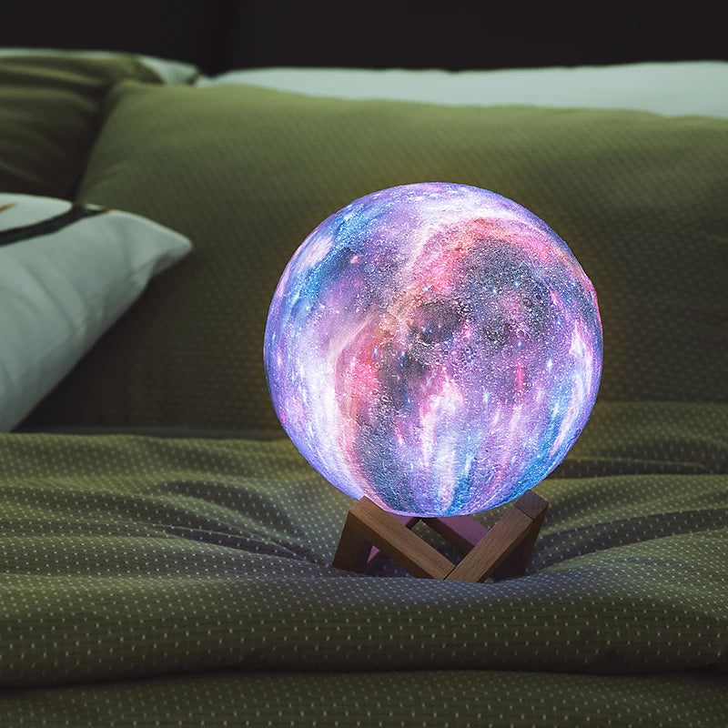 3D Galaxy Lamp – 16-Color LED Night Light with Remote | 3 Sizes