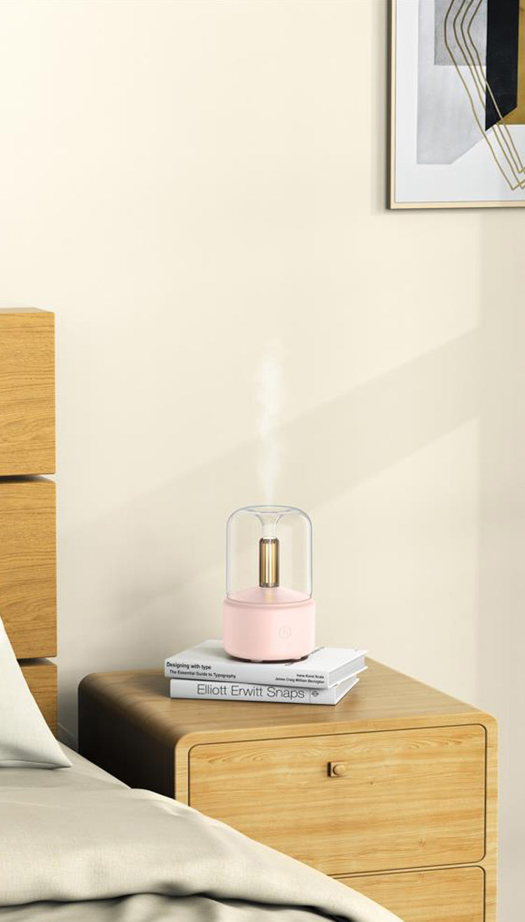 Candlelight Aroma Diffuser – USB Cool Mist Humidifier