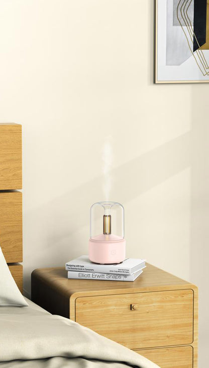 Candlelight Aroma Diffuser – USB Cool Mist Humidifier