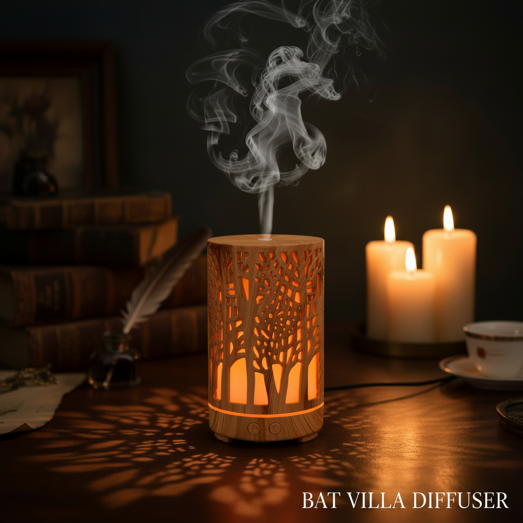 Bat Villa Aromatherapy Diffuser Lamp lifestyle ad image